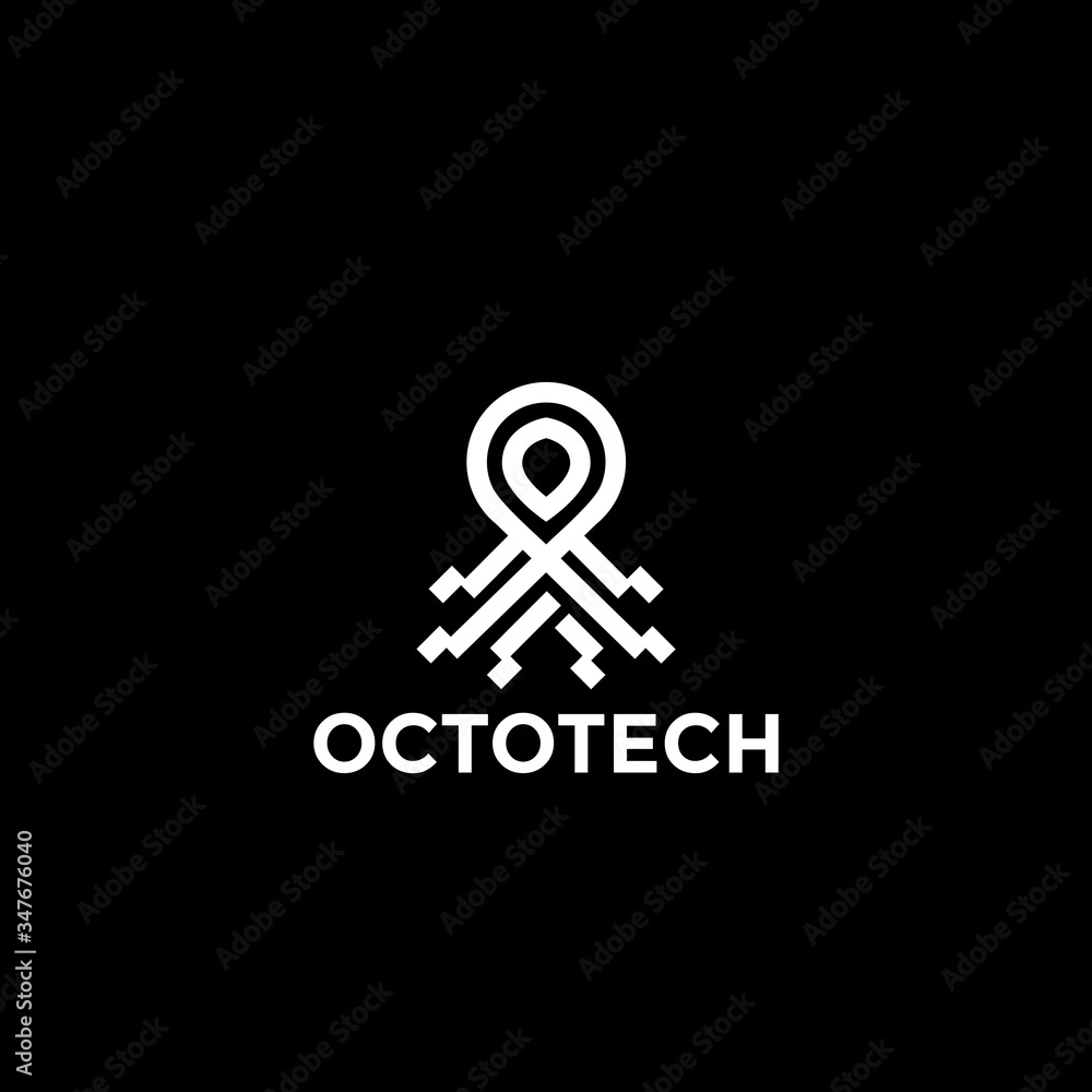 creative octopus technology logo design vector creative octopus technology logo design vector