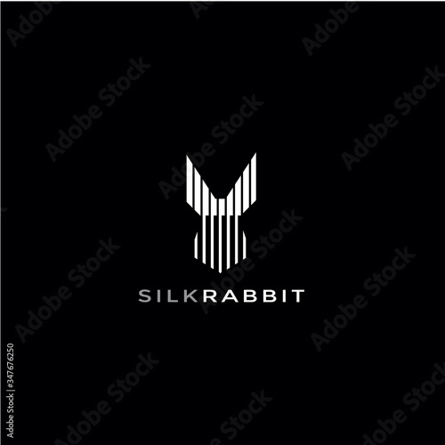 abstract rabbit logo design vector