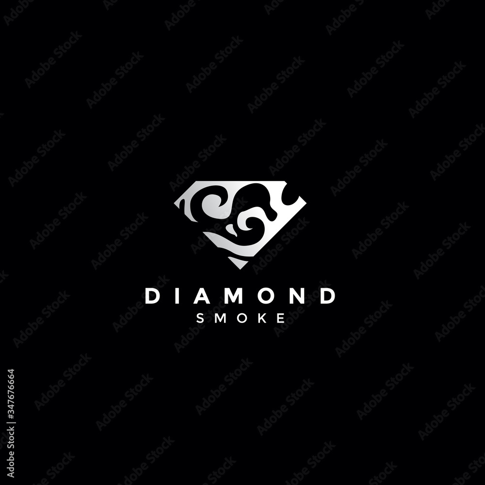 creative diamond smoke logo design vector creative diamond smoke logo design vector