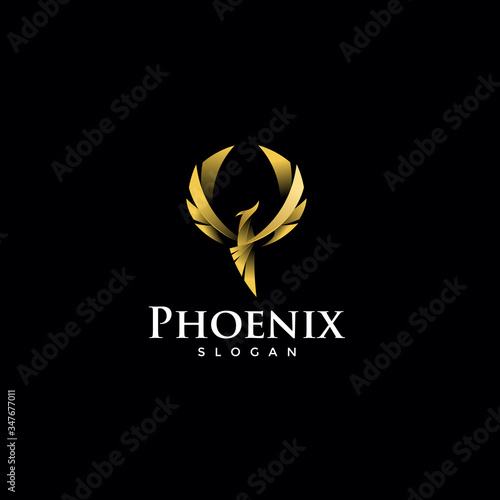 phoenix logo design vector