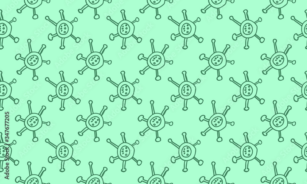 Seamless pattern with vector coronavirus ilustration. Covid-19 banner and poster, print template. Healthcare and medical illustration Seamless pattern with vector coronavirus ilustration. Covid-19 banner and poster, print template. Healthcare and medical illustration