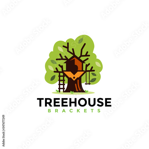 treehouse logo design vector