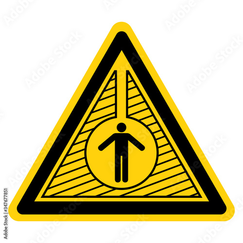 Warning Confined Space Symbol Sign, Vector Illustration, Isolate On White Background Label. EPS10
