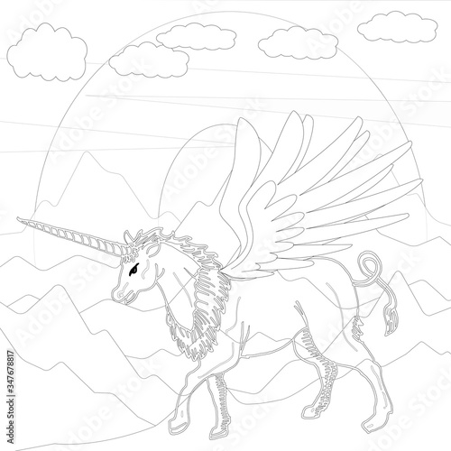 Outline Dinosaur Illustration Suitable For Any Of Graphic Design Project Such As Coloring Book And Education