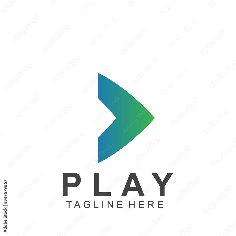 Abstract play button logo design Abstract play button logo design