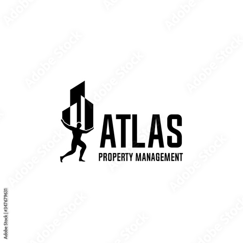 atlas property logo design template photo