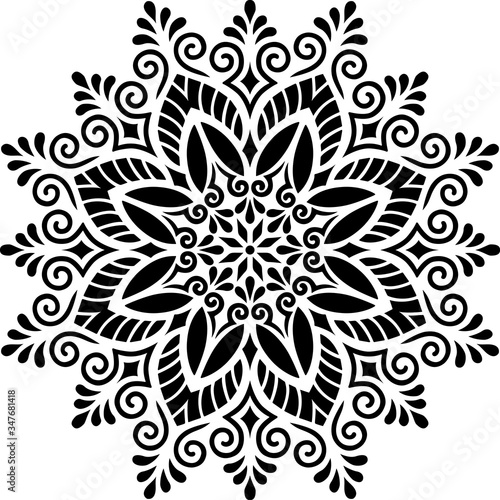 Mandala Pattern Stencil doodles sketch