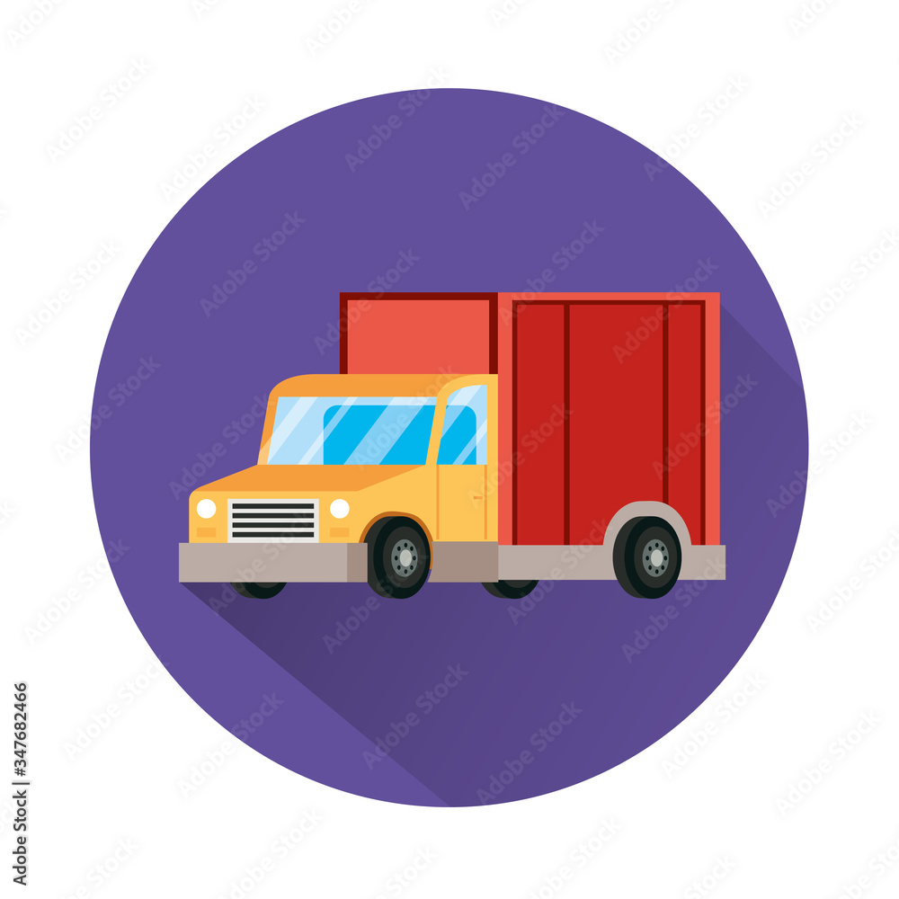 truck delivery service isolated icon truck delivery service isolated icon