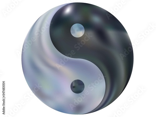 Colorful background in the form of yin yang.