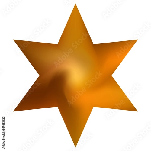 Blurred background in the form of hexagram.