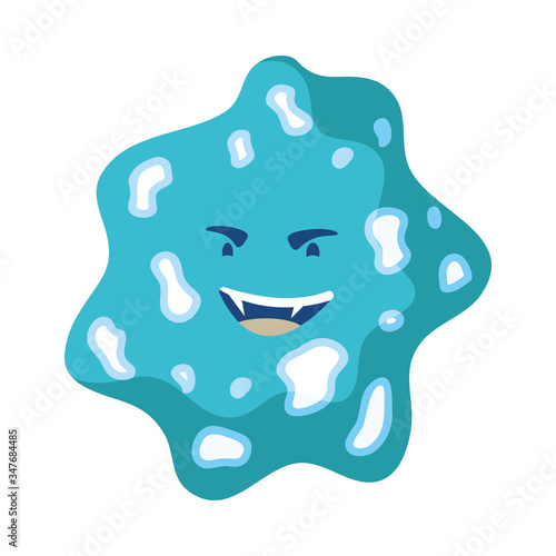 bacterium comic character isolated icon