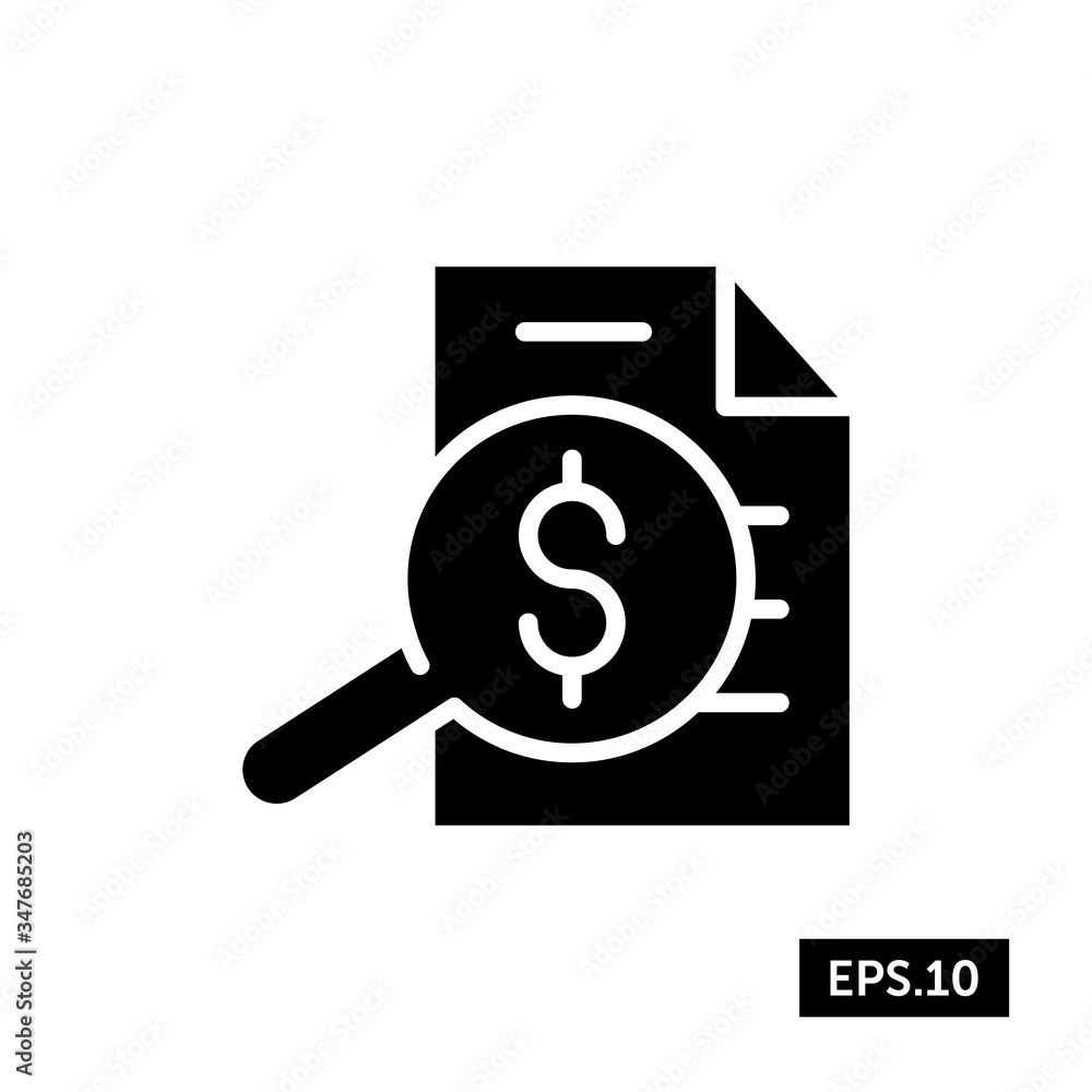 Find Money Document Icon, Find Money Document Sign/Symbol Vector Find Money Document Icon, Find Money Document Sign/Symbol Vector