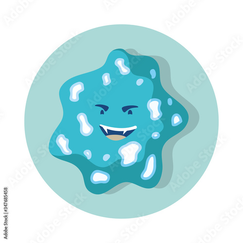 bacterium comic character isolated icon