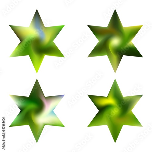 Kit of hexagram abstract backgrounds.