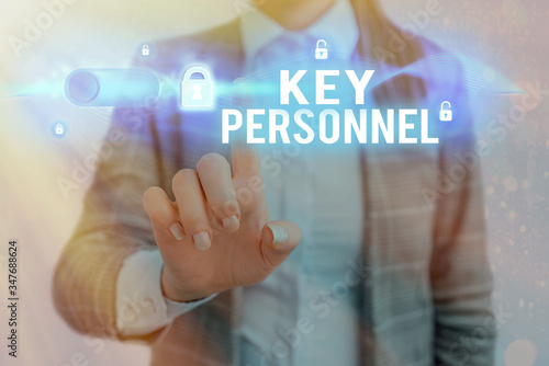 фотографія Word writing text Key Personnel