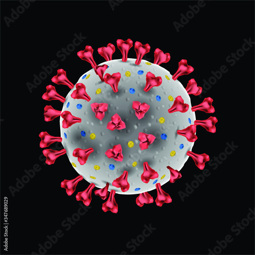 covid19 pandemic coronavirus red gray orange blue wuhan china sars pandemic vector art