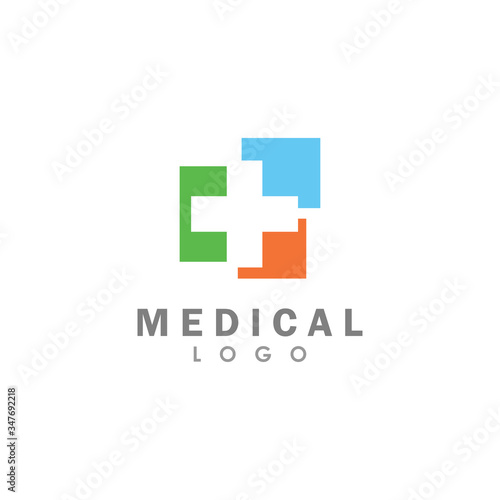 Creative Medical healthcare logo design vector