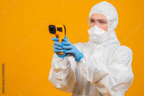 An employee of the sanitary...