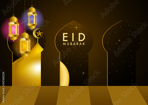 Ramadan Kareem greeting card design photo