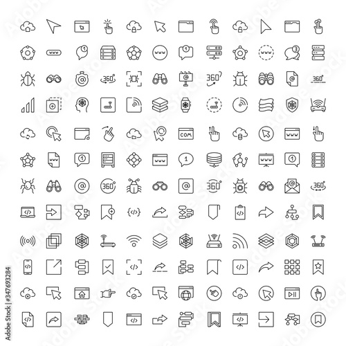 Web design icons set