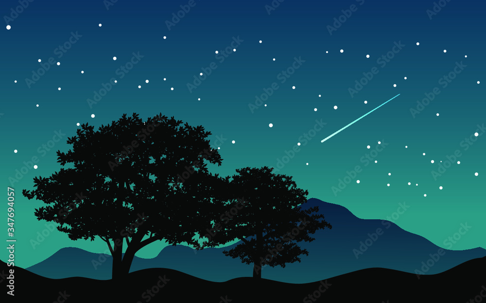 tree with stars tree with stars