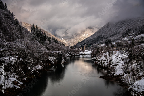 Ainokura   Suganuma Gassho-zukuri Village snow in Toyama  Japan