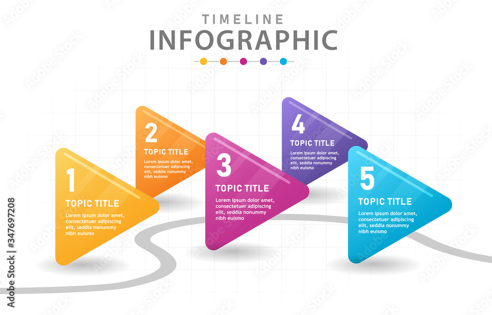 Infographic template for business. 5 Steps Modern Timeline diagram with arrows, presentation vector infographic. Infographic template for business. 5 Steps Modern Timeline diagram with arrows, presentation vector infographic.