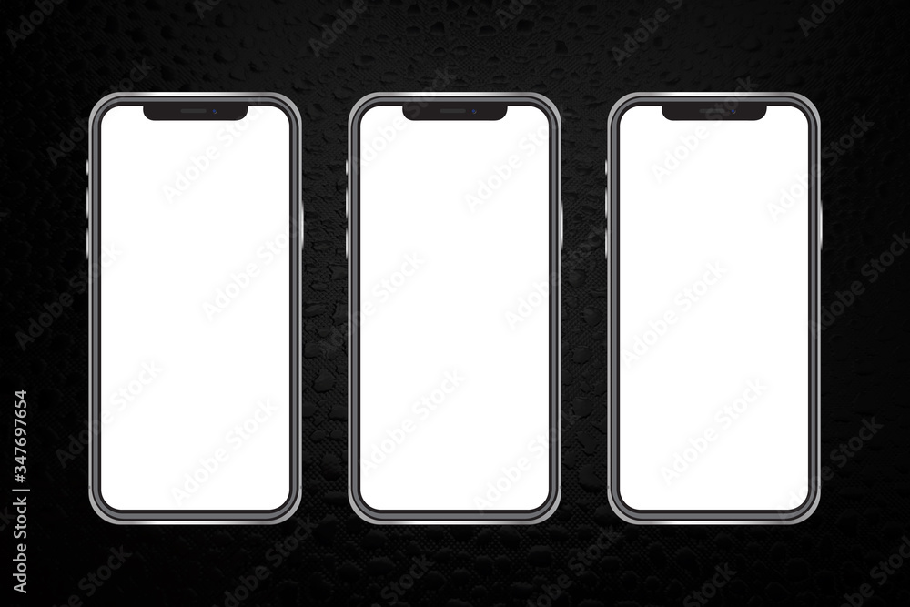 Mobile smartphone realistic object isolated on background. For various applications. Mobile smartphone realistic object isolated on background. For various applications.