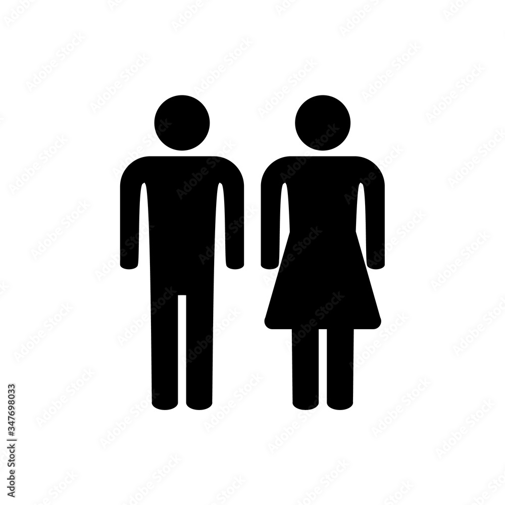 Man and woman sign, symbol, Vector pictogram Man and woman sign, symbol, Vector pictogram