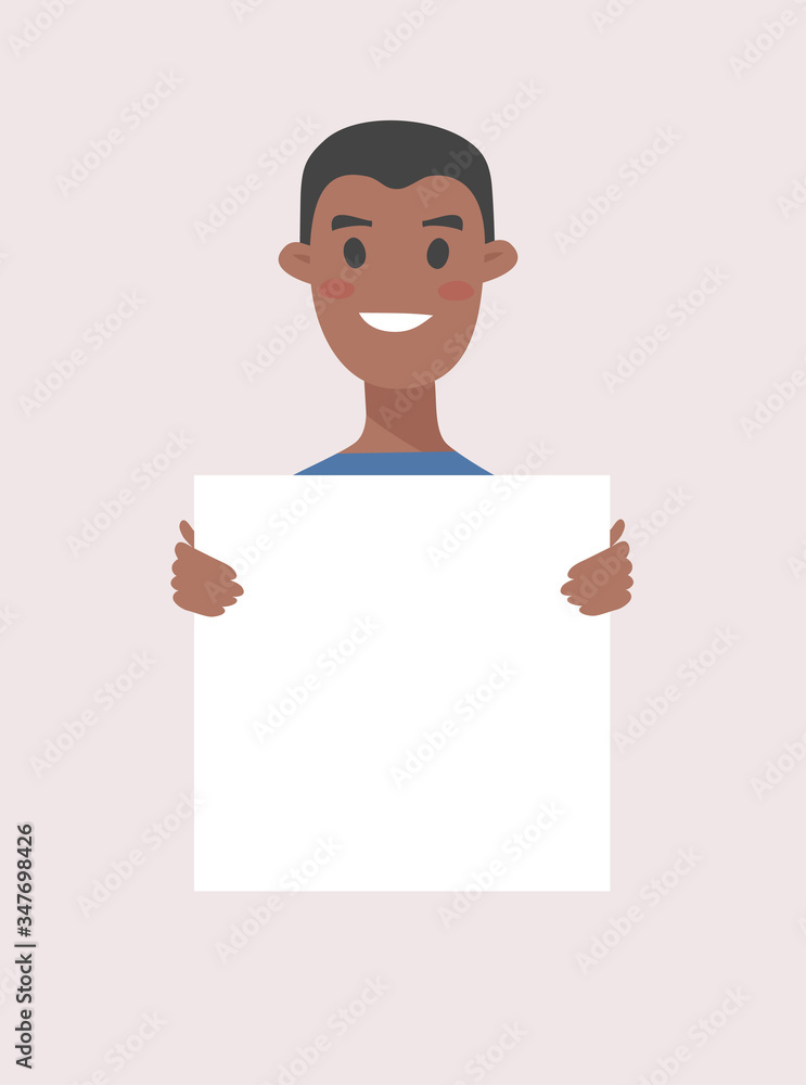 Male and female characters with board. Cartoon style people icons. Isolated guys avatars. Flat illustration men and women faces. Hand drawn vector drawing girls and boys portraits Male and female characters with board. Cartoon style people icons. Isolated guys avatars. Flat illustration men and women faces. Hand drawn vector drawing girls and boys portraits