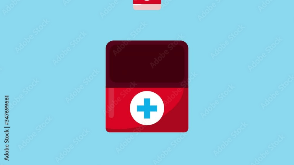medical kit with drugs animation medical kit with drugs animation