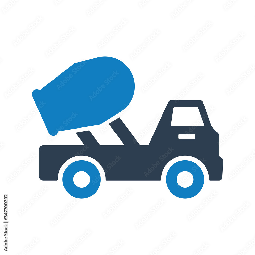 Cement mixer truck icon Cement mixer truck icon
