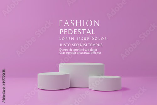 Vector vilet minimal scene , podiumfor cosmetic product presentation. Abstract background with geometric podium platform in pastel colors. Template for design, presentation, advertisement.3d rendered.