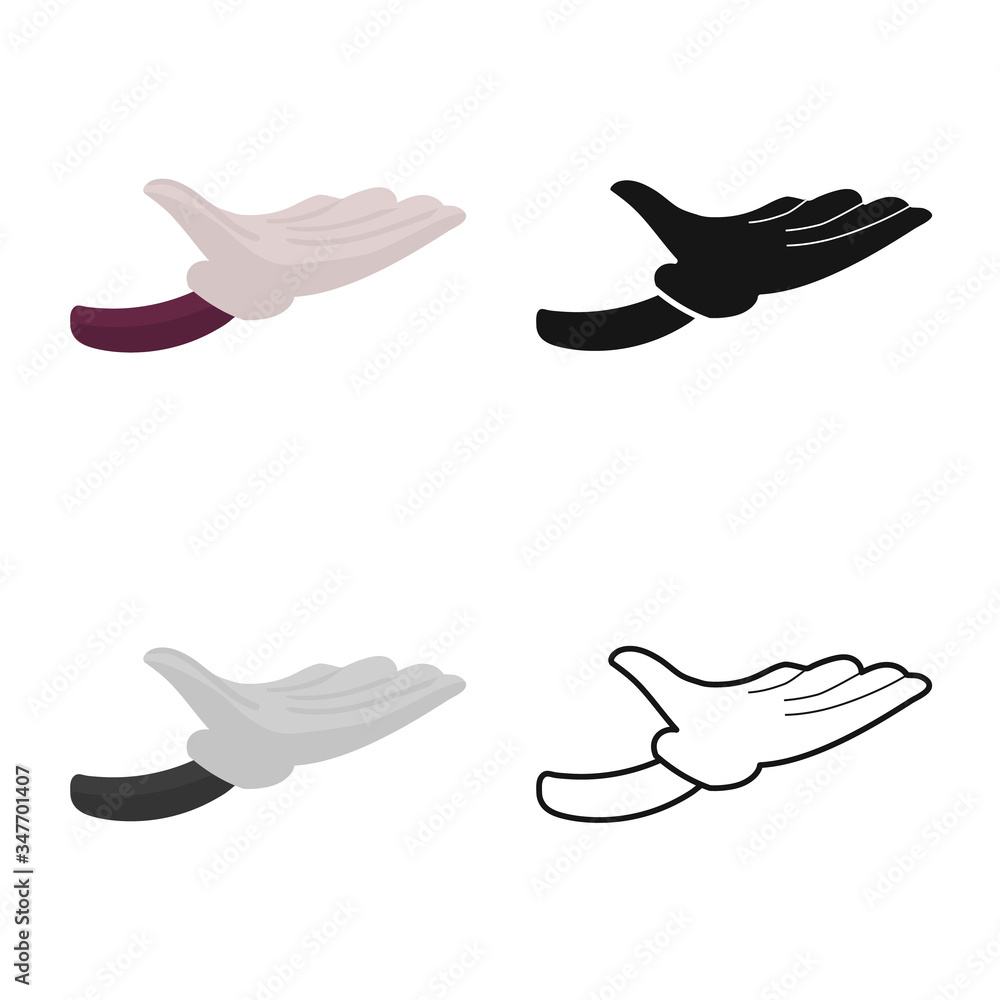 Vector illustration of palm and hand symbol. Web element of palm and glove stock vector illustration. Vector illustration of palm and hand symbol. Web element of palm and glove stock vector illustration.