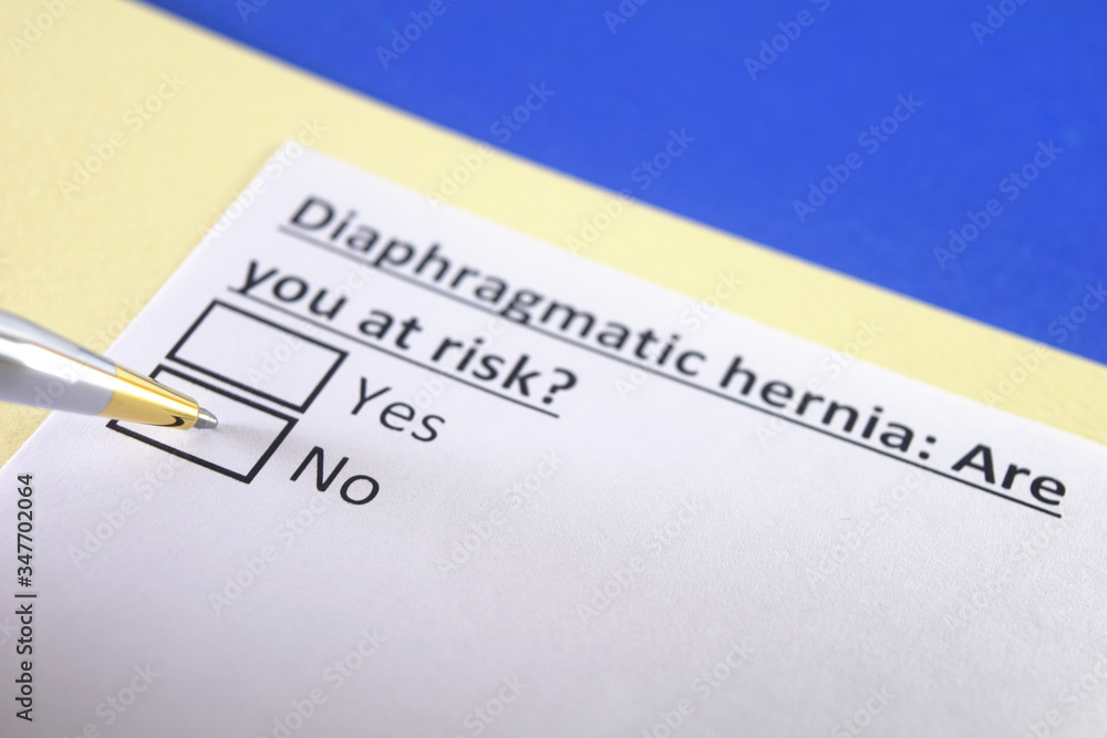 One person is answering question about diaphragmatic hernia.