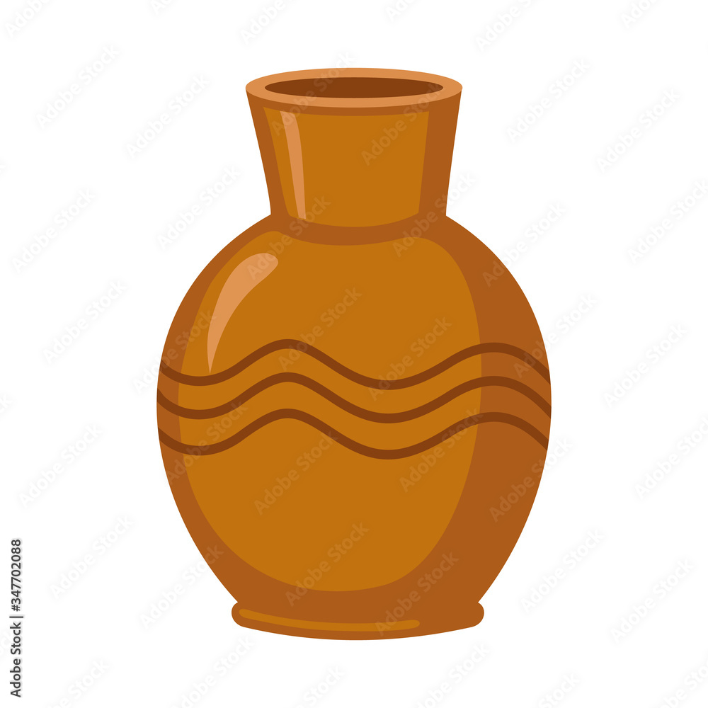 Vector illustration of vase and clay sign. Graphic of vase and ceramic vector icon for stock. Vector illustration of vase and clay sign. Graphic of vase and ceramic vector icon for stock.