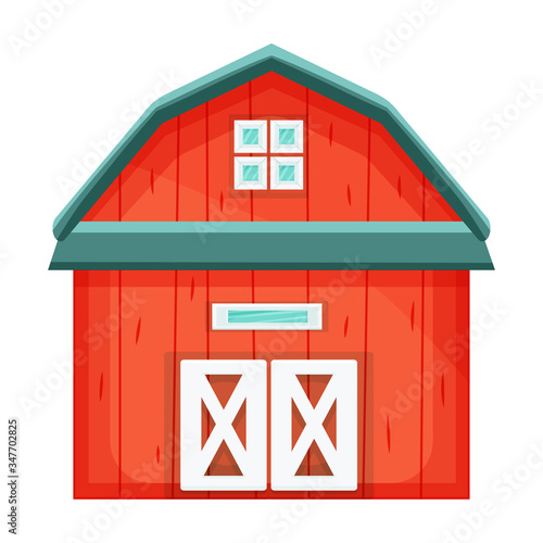 Barn vector icon.Cartoon vector icon isolated on white background barn.