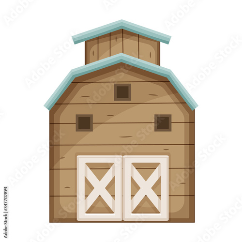 Barn vector icon.Cartoon vector icon isolated on white background barn.