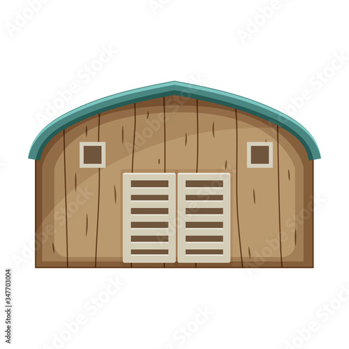 Barn vector icon.Cartoon vector icon isolated on white background barn.