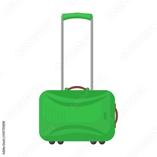 Suitcase vector icon.Cartoon vector icon isolated on white background suitcase.