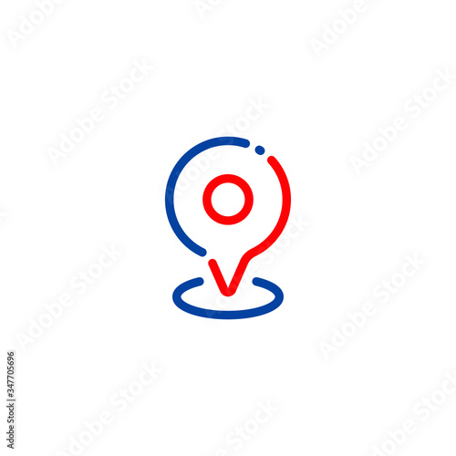 Pin location icon design line art style isolated on white background. Vector Free Download Pin location icon design line art style isolated on white background. Vector - GFXLoad