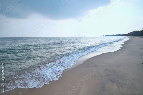 Sea have some wave and Wave bubble on the beach