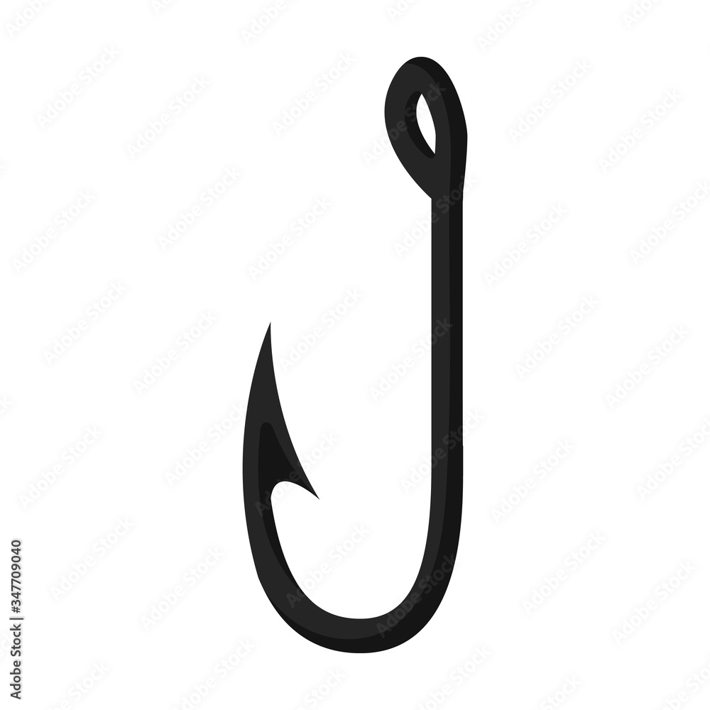 Fish hook vector icon.Cartoon vector icon isolated on white background fish hook. Fish hook vector icon.Cartoon vector icon isolated on white background fish hook.