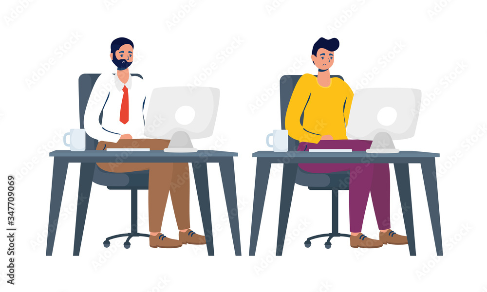 elegant business men working in the office elegant business men working in the office