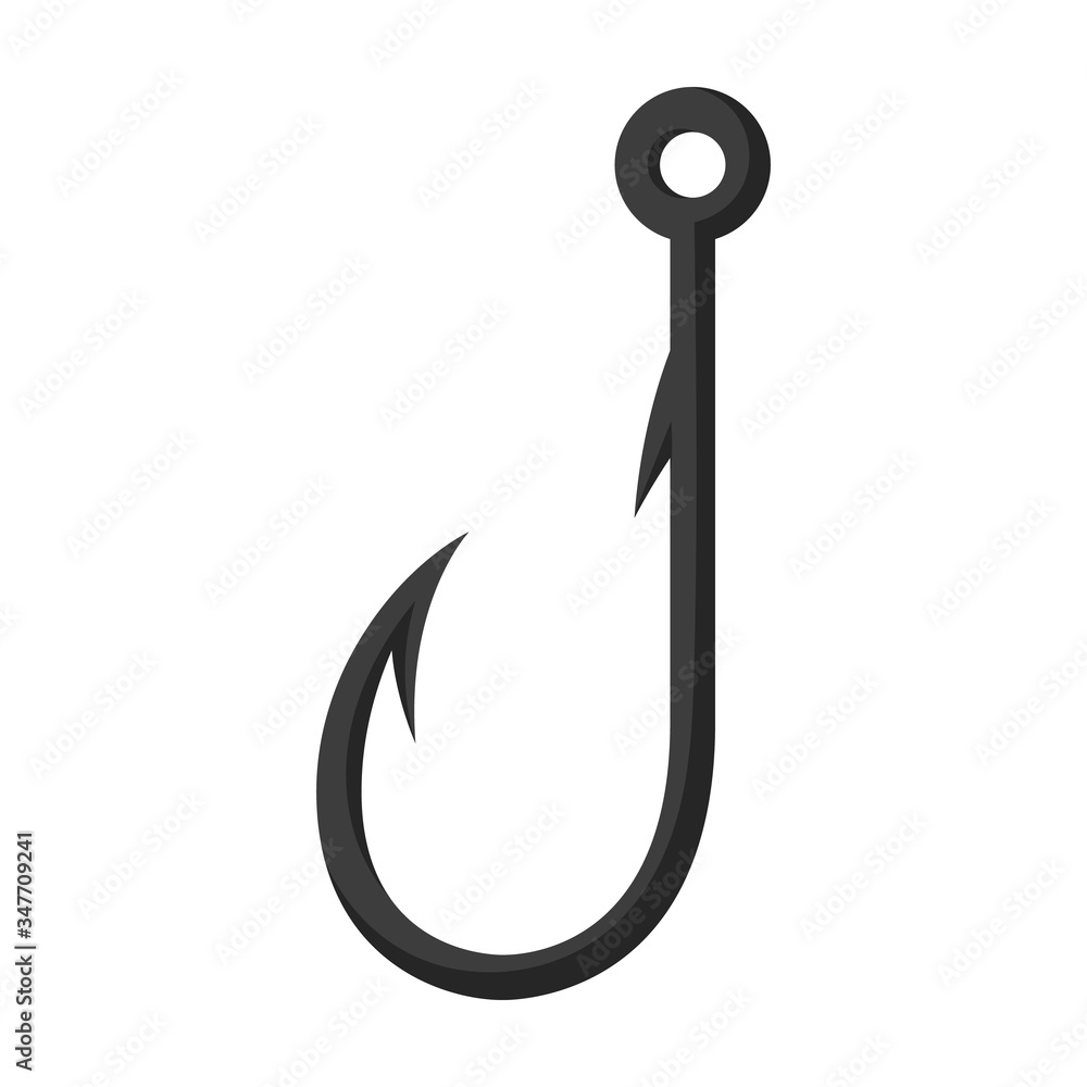 Fish hook vector icon.Cartoon vector icon isolated on white background fish hook. Fish hook vector icon.Cartoon vector icon isolated on white background fish hook.