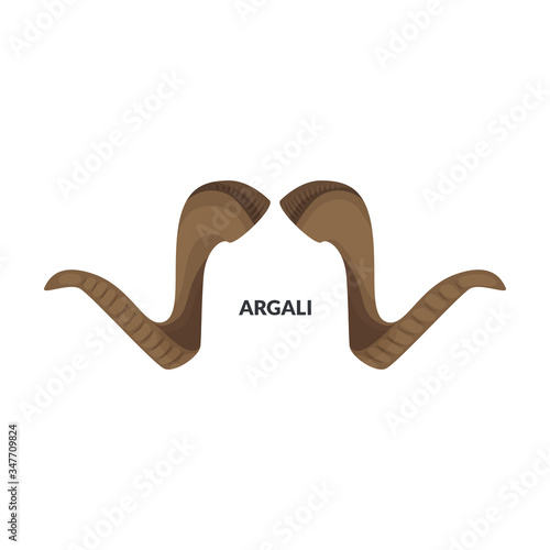 Horn argali vector icon.Cartoon vector icon isolated on white background horn argali.
