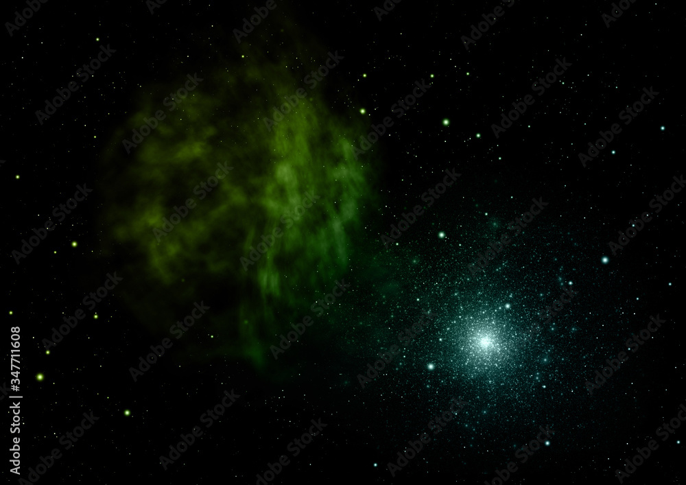Fototapeta premium Star field in space and a nebulae.
