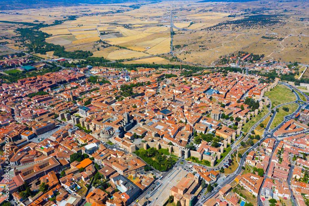Cityscape of ancient Avila town