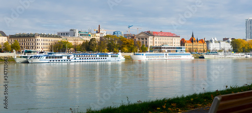 Panorama of Bratislava with Danube
