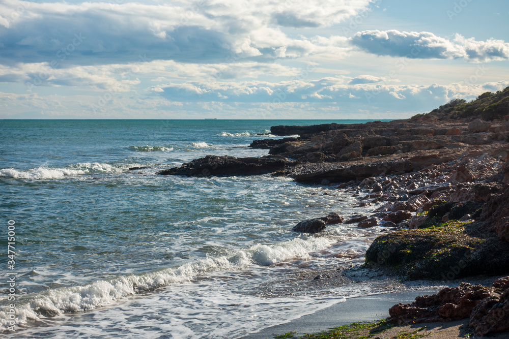 The coast of renega a clear day in Oropesa The coast of renega a clear day in Oropesa